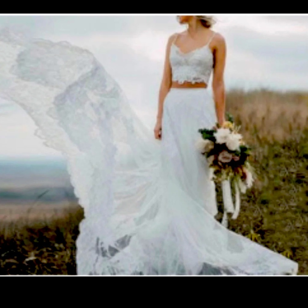 Crop Top/Two Piece Wedding Dress